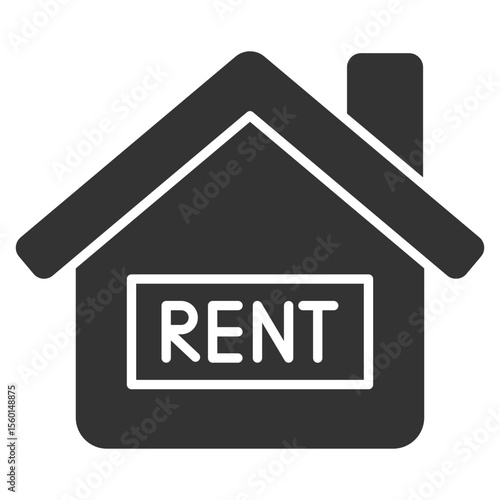 Rental Glyph Icon Element For Design
