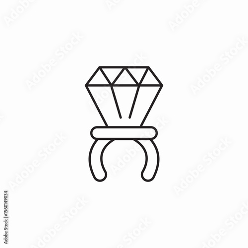 gem ring icon sign vector