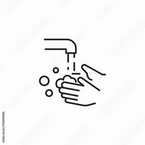 hand wash icon sign vector