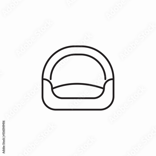 pet bed icon sign vector