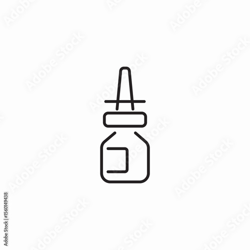 nasal spray icon sign vector