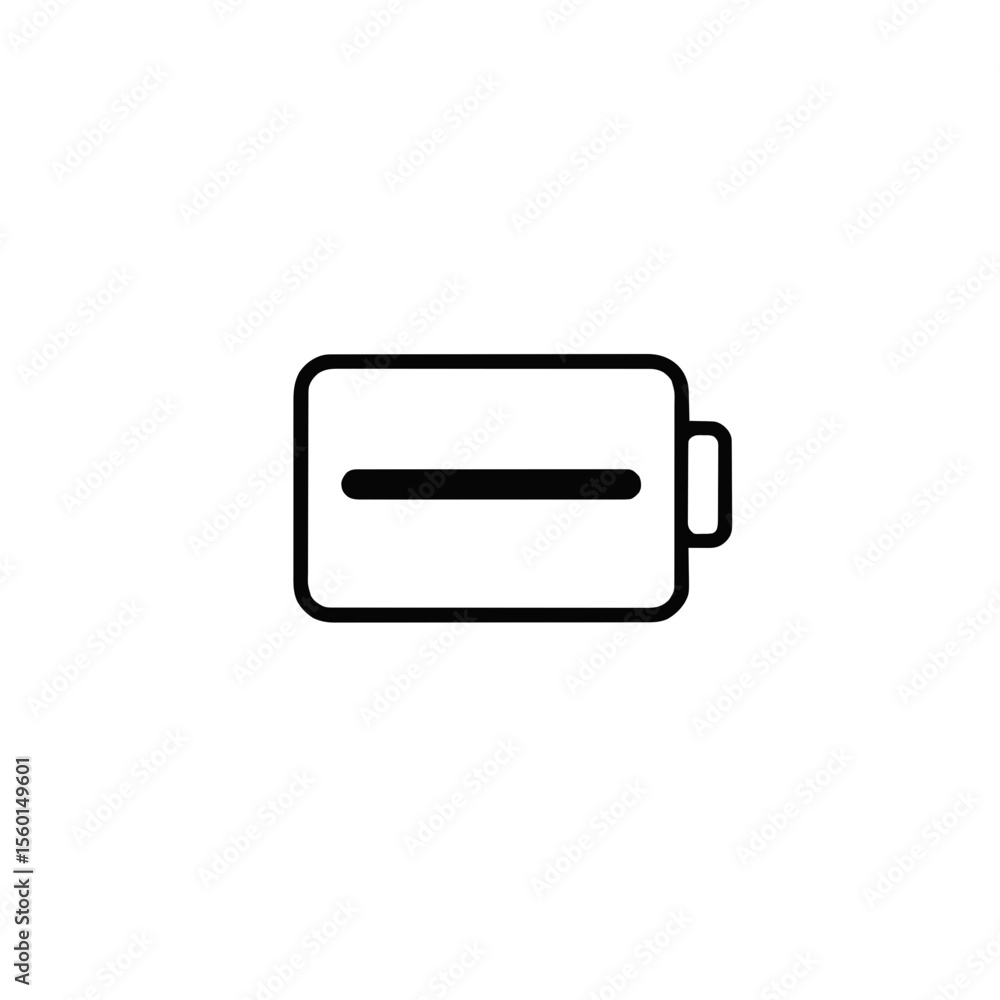 Flat battery icon showing full charge level Flat battery icon showing full charge level