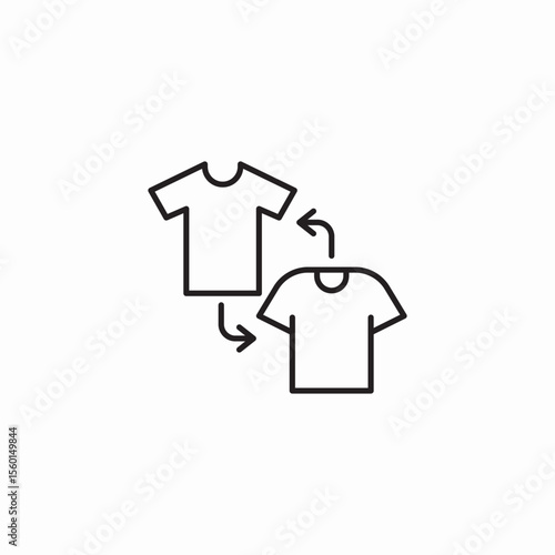 shirt exchange icon sign vector
