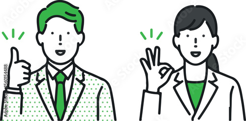 Male workers good pointing	