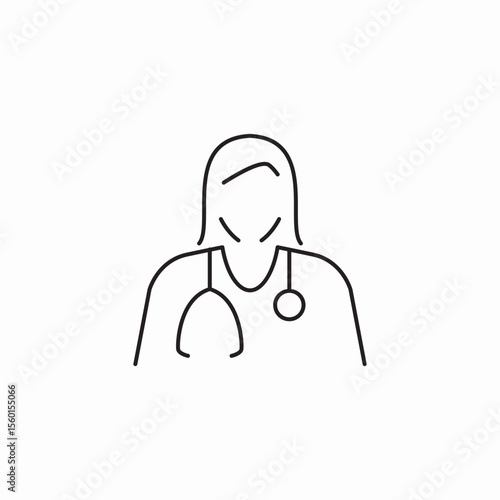 female doctor icon sign vector