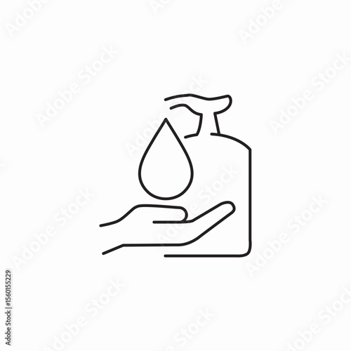 hand wash liquid icon sign vector