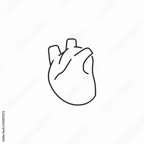 heart organ icon sign vector
