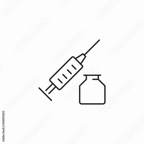 medicine needle injection icon sign vector