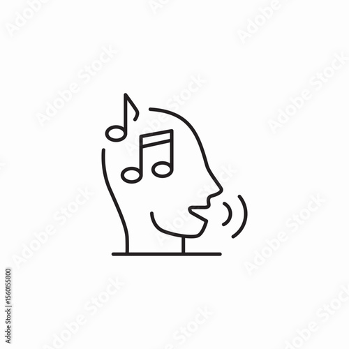 music singing icon sign vector