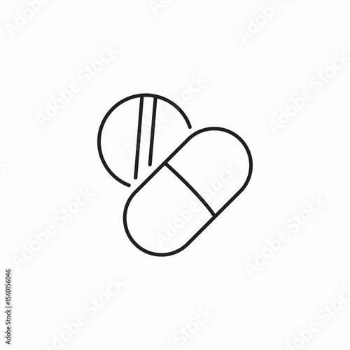 pill medicine icon sign vector