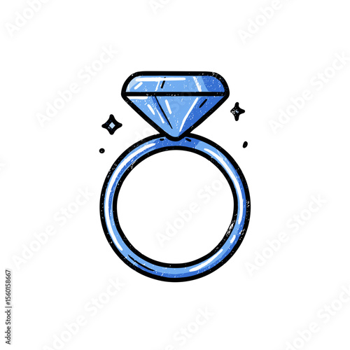 Elegant ring icon featuring a gemstone.

