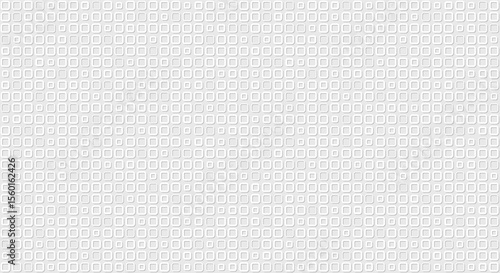 Background with white small squares. Grey abstract geometric seamless pattern