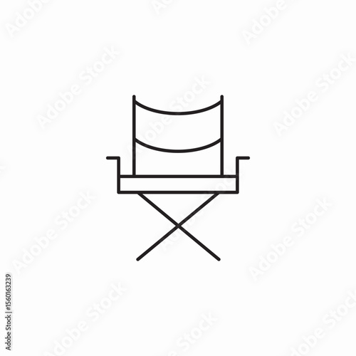 adjustable chair icon sign vector