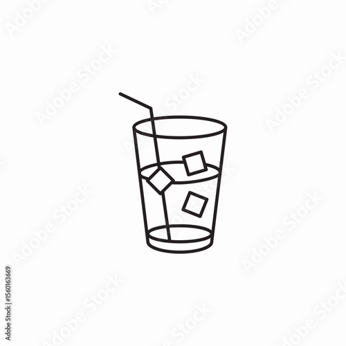 cold drink icon sign vector