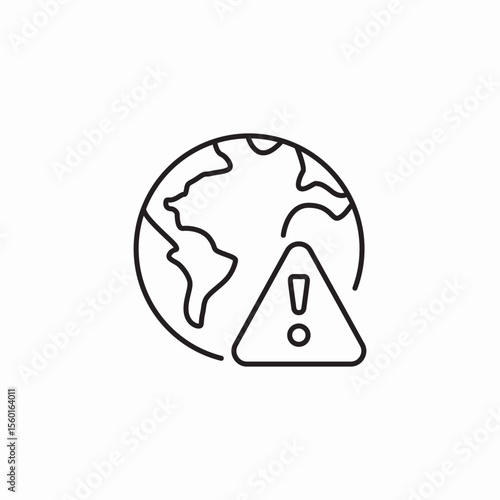 earth climate danger icon sign vector