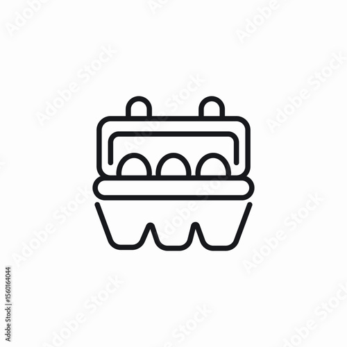 egg case icon sign vector