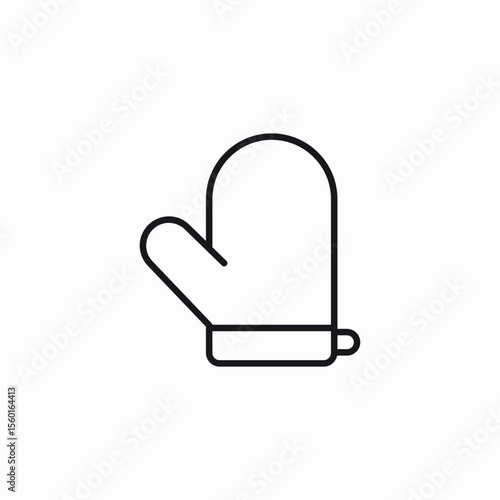 heat protection cooking glove icon sign vector