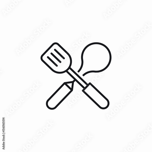 pancake kitchen set icon sign vector
