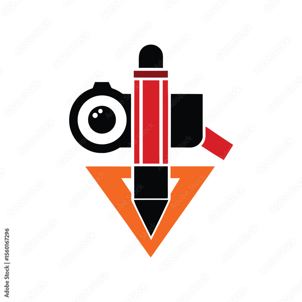 Obraz premium Pencil camera logo