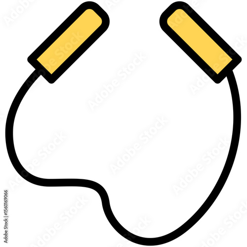 jump rope filled line icon