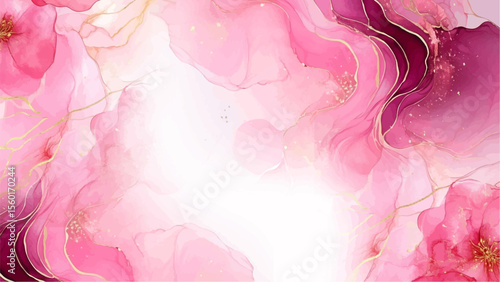 Boho Floral Gold color tone Watercolor abstract hand painted background A dreamy pastel watercolor splash for paper texture, wallpaper and fabric print