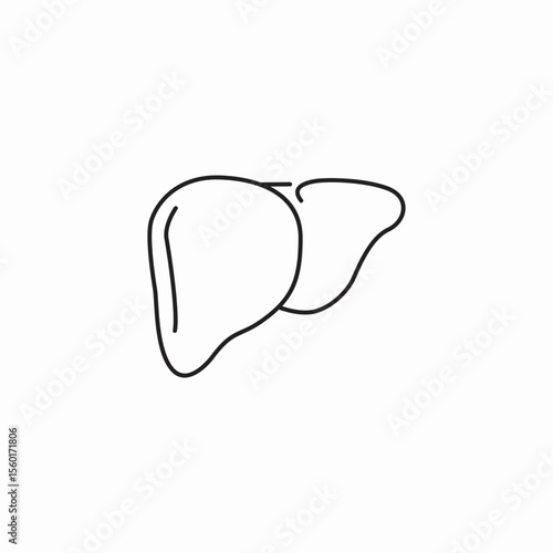 liver organ icon sign vector