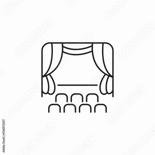 open theater icon sign vector