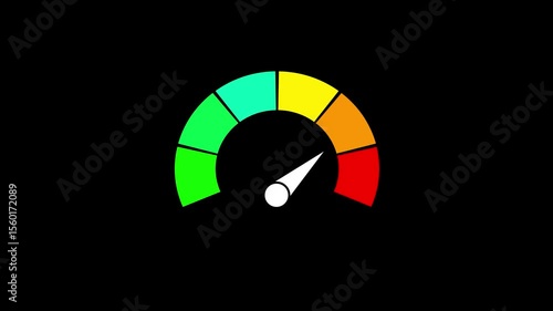 Animated of Electric car dashboard display.Digital symbols at the speed meter. Car speedometer and counter - Speed concept.