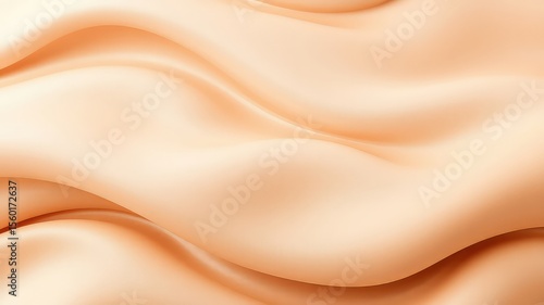 Subtle Curves in Light Peach Fabric Displaying Gentle Folds and a Soft, Smooth Texture