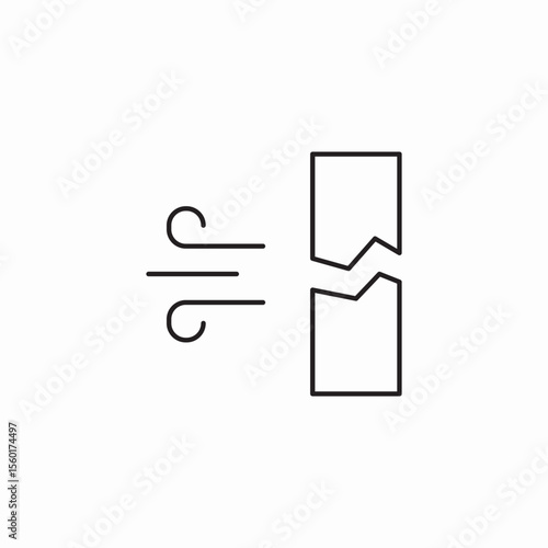 air permeability test icon sign vector