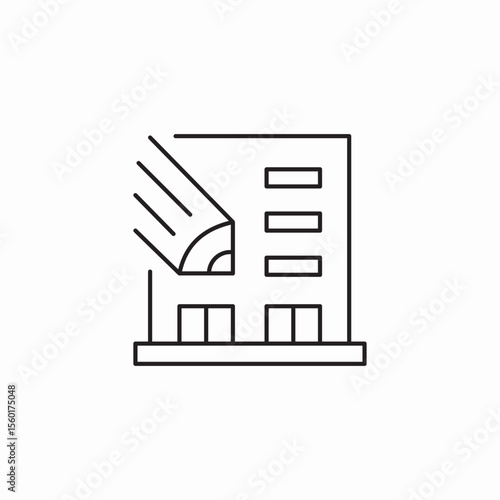 building design pencil icon sign vector