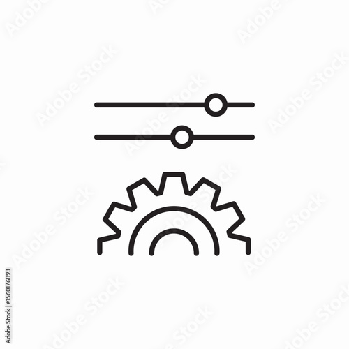 gear settings sliders icon sign vector