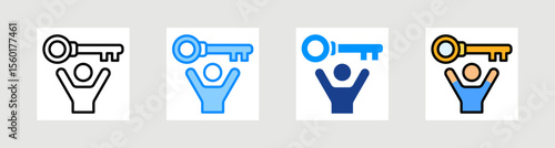 Key To Success Icon Collection Set Multiple Style