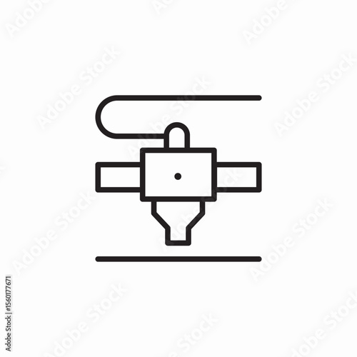 laser cutter engraving icon sign vector