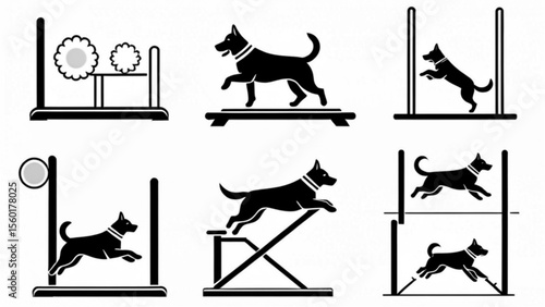 犬アジリティシルエットコレクション｜Dog Agility Silhouette Collection
