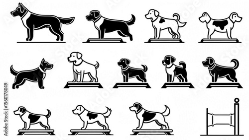 犬アジリティシルエットコレクション｜Dog Agility Silhouette Collection