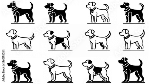 スタンダード犬シルエットコレクション｜Standard Dog Silhouette Collection