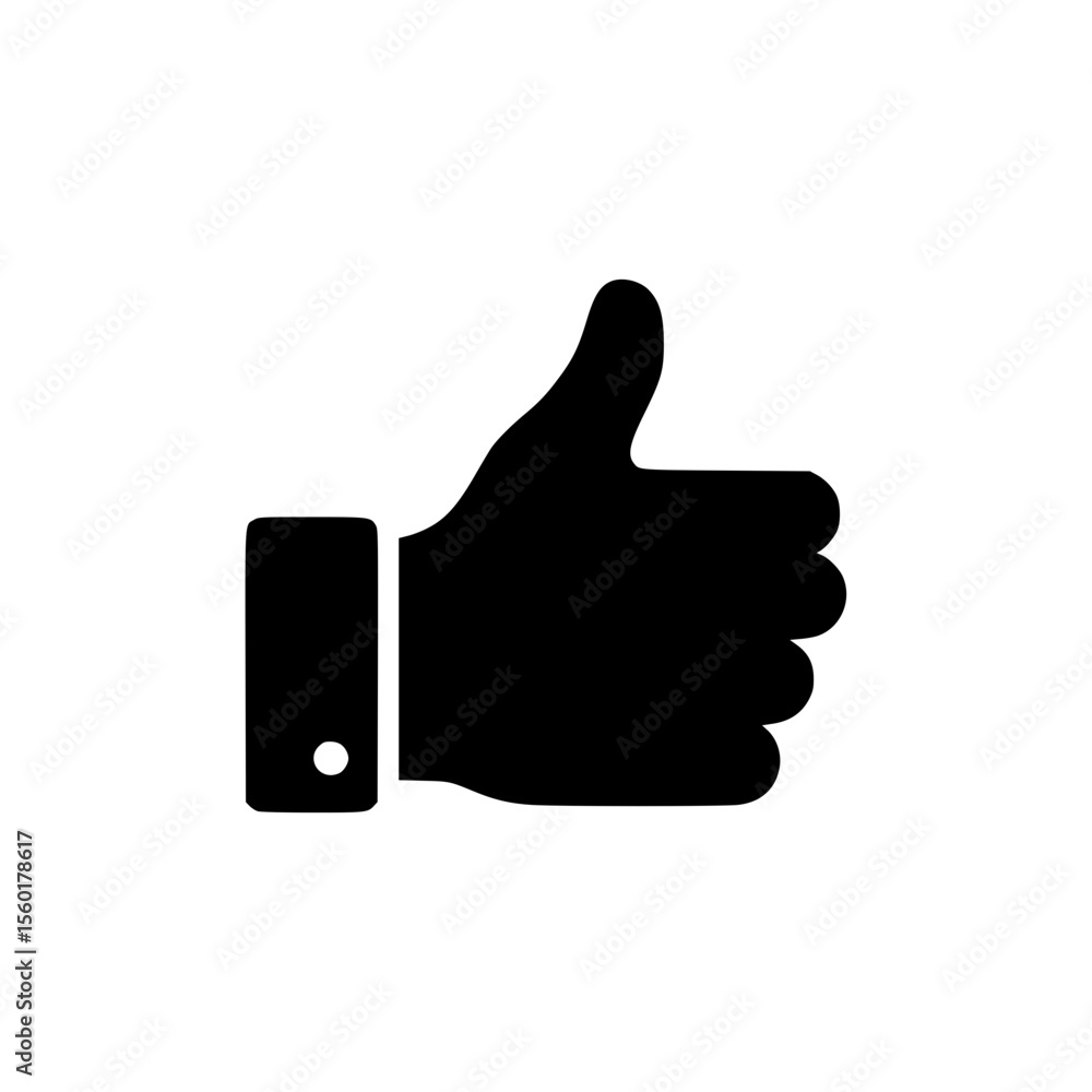Black thumbs up hand gesture silhouette icon Black thumbs up hand gesture silhouette icon