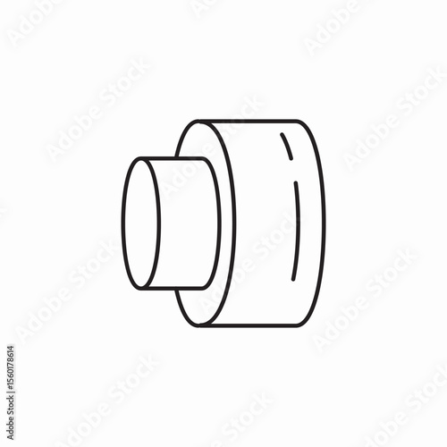 pipe fitting reducer icon sign vector