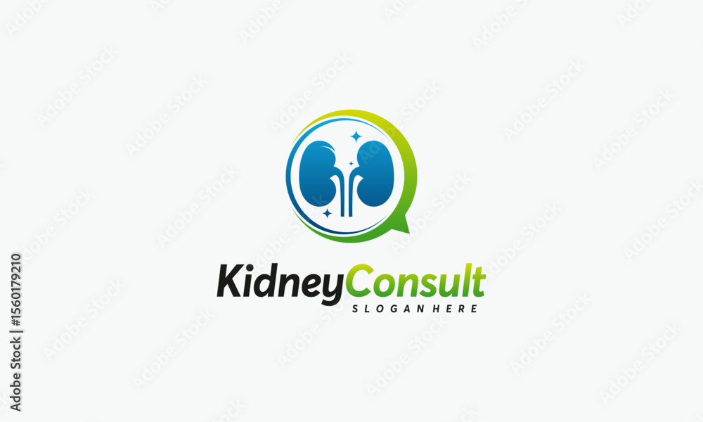 Kidney Consult logo designs concept vector, Kidney Healthcare logo template Kidney Consult logo designs concept vector, Kidney Healthcare logo template