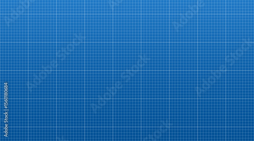 Grid drawing background with blue lines. Digital paper template Digital drawing paper template. Checkered ruled page for notebooks, drawing sheets, thesis illustration. Vector blue background