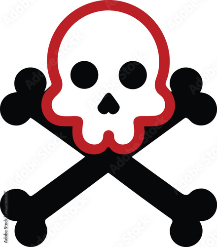 Crossing bones skull art vector illustration | Premium Vector