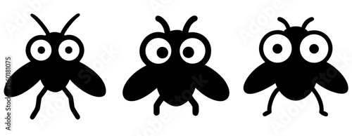 Fly Icon Vector Collection for Pest Control, Nature, and Scientific Projects