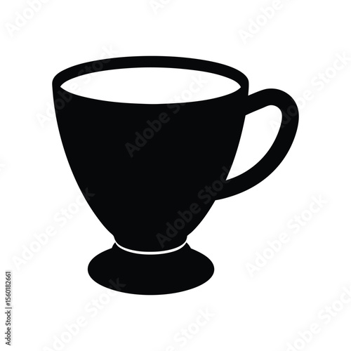 silver cup isolated on white