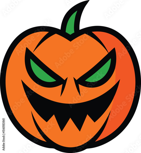 Halloween pumpkin icon vector illustration |Premium Vector