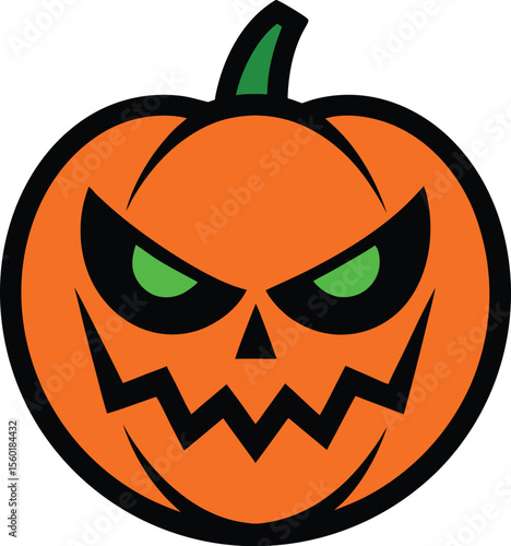 Halloween pumpkin icon vector illustration |Premium Vector