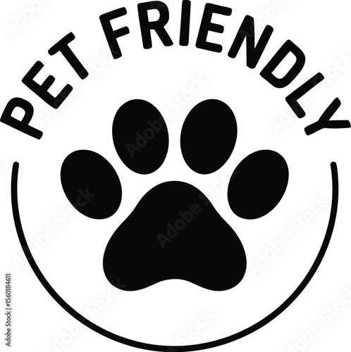 Pet friendly sign vector, pet friendly logo, pet friendly sticker, pet friendly badge, pet friendly symbol