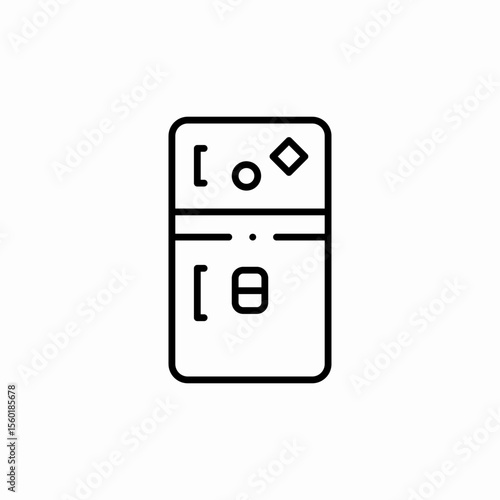 fridge kitchen icon sign vector