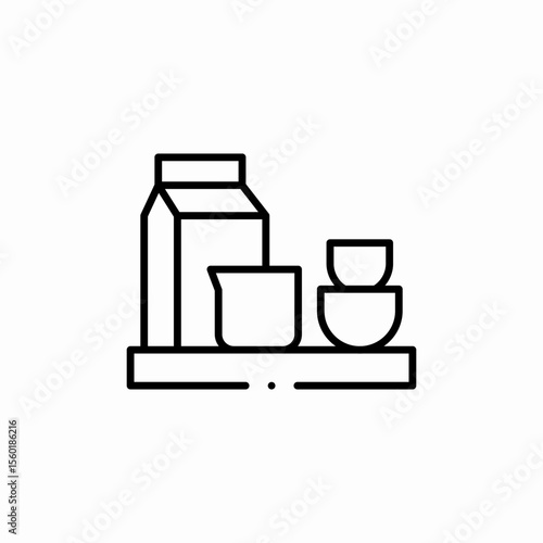 milk and glass icon sign vector