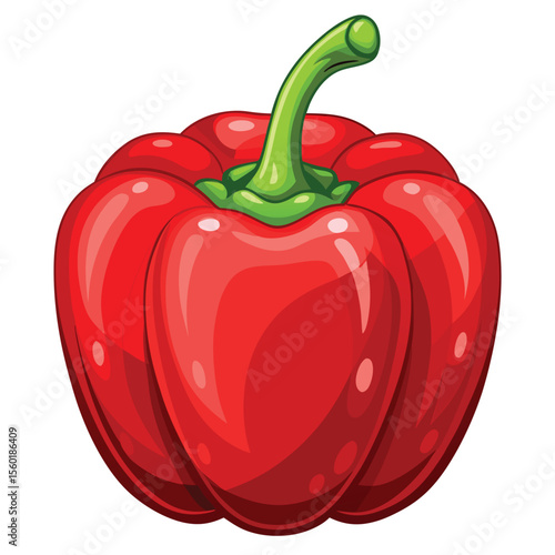 bell pepper on white background